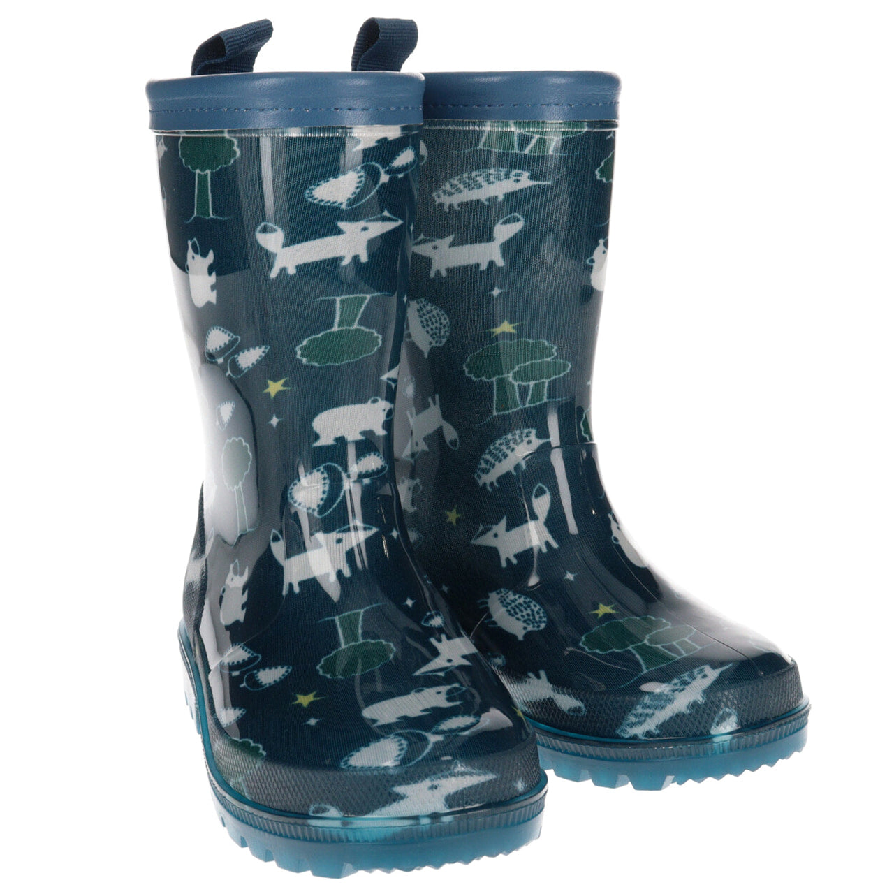 キッズ 長靴 光る 光る長靴 レインブーツ 16cm~21cm (レインシューズ 通学 子供用 雨靴 雨具 ジュニア 小学生 可愛い 17cm 18cm 19cm 20cm 総柄) (在庫限り)