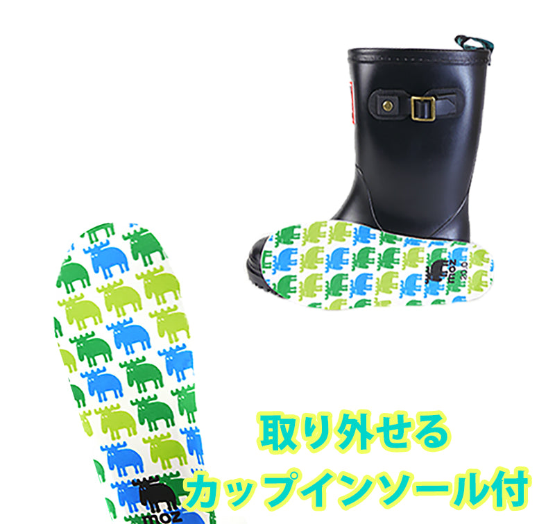 モズ ジュニア レインブーツ 長靴 子供 17cm~23cm キッズ レインシューズ 女の子 男の子 通学 中学校 小学校 雨具 18cm 19cm 20cm 21cm 22cm (送料無料) (取寄せ)