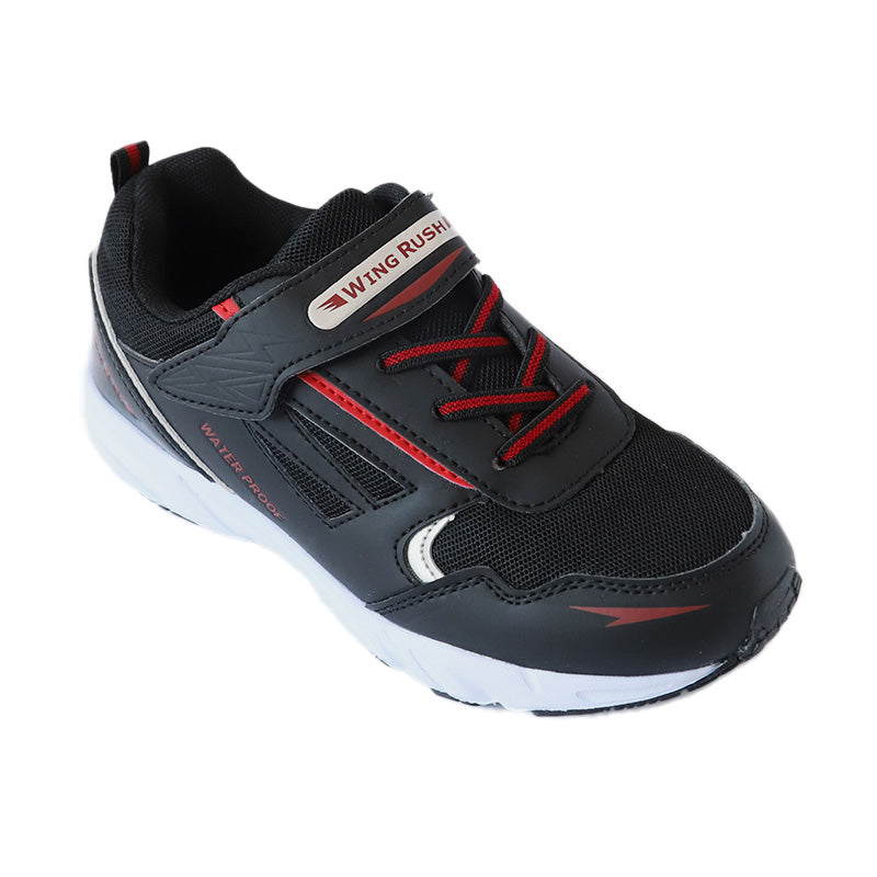 キッズ スニーカー 防水 男の子 子供 靴 シューズ ジュニア 男児 防水スニーカー マジックテープ 19cm~24cm 学校 小学生 中学生 男子 青 黒 20cm 21cm 22cm 23cm (送料無料) (取寄せ)