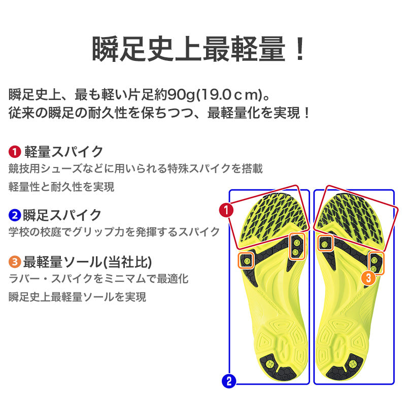 瞬足 スニーカー 軽量 軽い 黒 青 黄色 緑 運動靴 アキレス 16cm~25cm 軽量スニーカー 学校 小学生 中学生 ジュニア 子供 17cm 18cm 19cm 20cm 21cm 21.5cm 22cm 22.5cm (送料無料) (在庫限り)