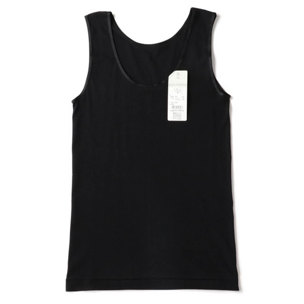 福助 満足 タンクトップ 綿100% レディース M~LL 下着 インナー コットン 綿 肌着 白 黒 インナーシャツ 無地 婦人 女性 日本製 (在庫限り)