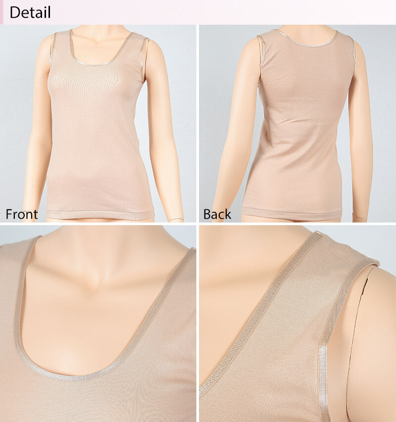 福助 満足 タンクトップ 綿100% レディース M~LL 下着 インナー コットン 綿 肌着 白 黒 インナーシャツ 無地 婦人 女性 日本製 (在庫限り)