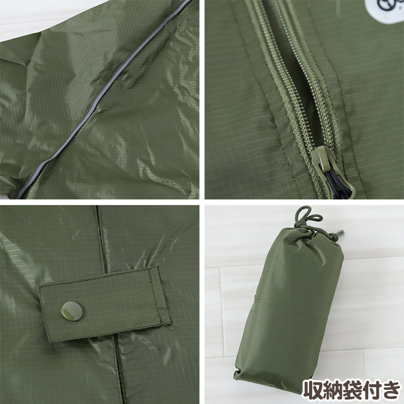 レインコート キッズ ランドセル対応 OUTDOOR パーカー 合羽 子供 女子 男子 かっこいい 130cm 140cm 150cm 雨具 男の子 女の子 レインウエア 通学 はっ水 シンプル カーキ 紺