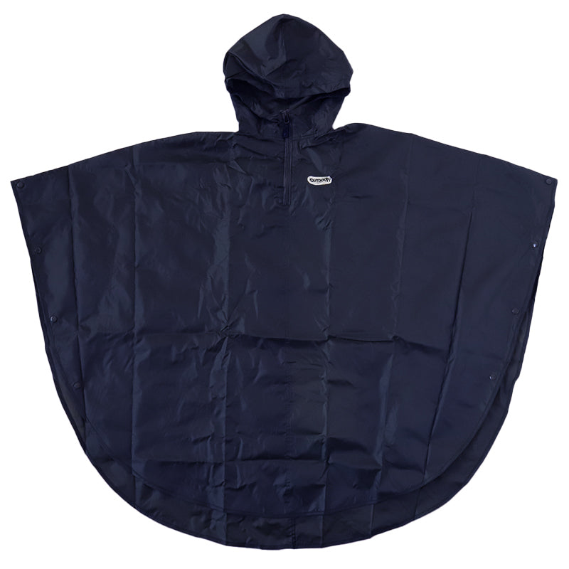 レインポンチョ アウトドア キッズ 子供用 男子 女子 カッパ レインコート 130 140 150cm 雨具 男の子 女の子 レインウエア 通学 はっ水 シンプル 合羽 カーキ 紺