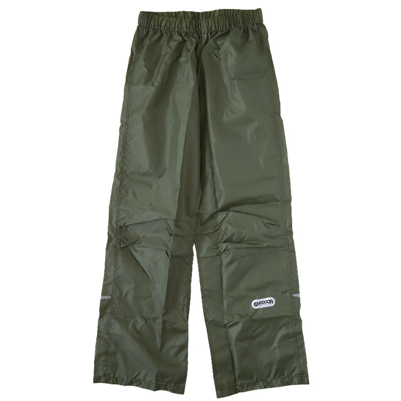 レインパンツ キッズ レインコート パンツ 男の子 カッパ 子供 OUTDOOR 130 140 150 子ども 子供用 雨具 ズボン ジュニア 小学校 小学生 はっ水 撥水 かっこいい 携帯用 通学 反射材