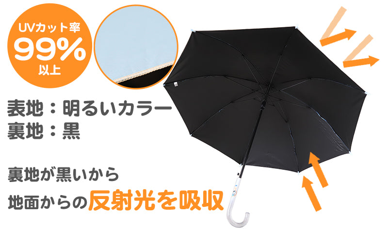 傘 雨傘 日傘 長傘 女子 子供 ガールズ JENNI UVカット 丈夫 雨晴兼用 58cm シンプル かわいい 紫外線 可愛い おしゃれ 通学 小学校