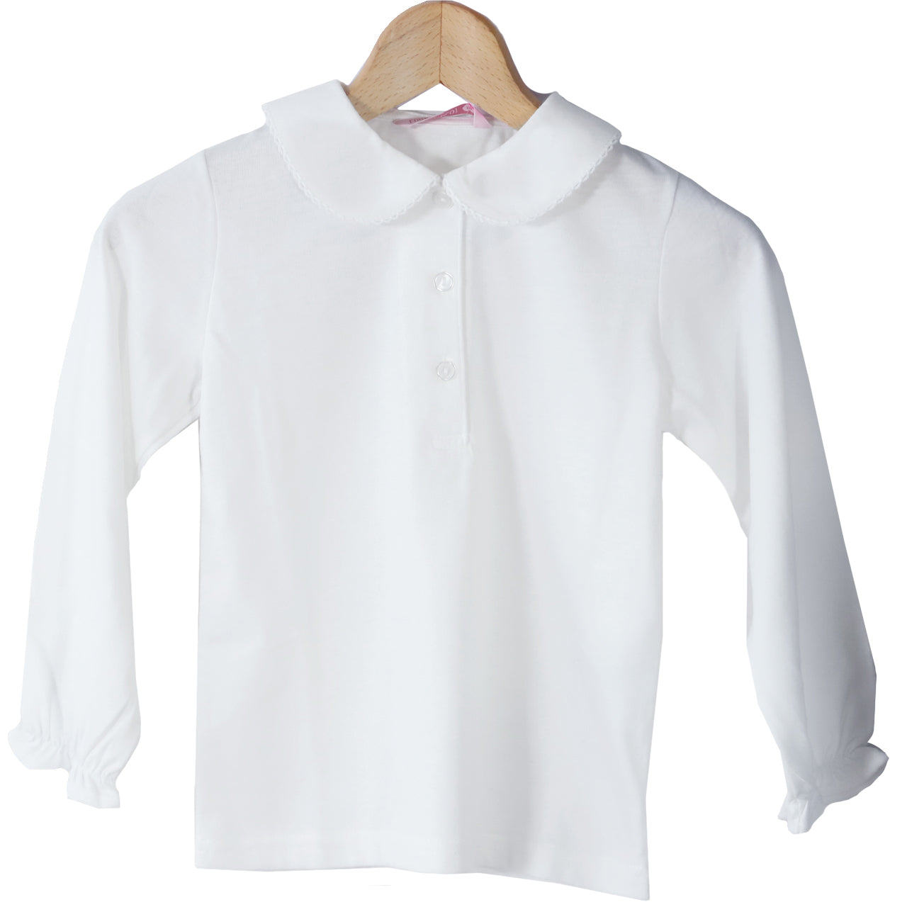 キッズ ブラウス 長袖 丸襟 女の子 子供 ニットシャツ ストレッチ 100cm~140cm フォーマル シャツ 子供服 襟 レース 刺繍 入園 入学 お受験 制服 学校用 通学 冠婚葬祭 100 110 120 130 140