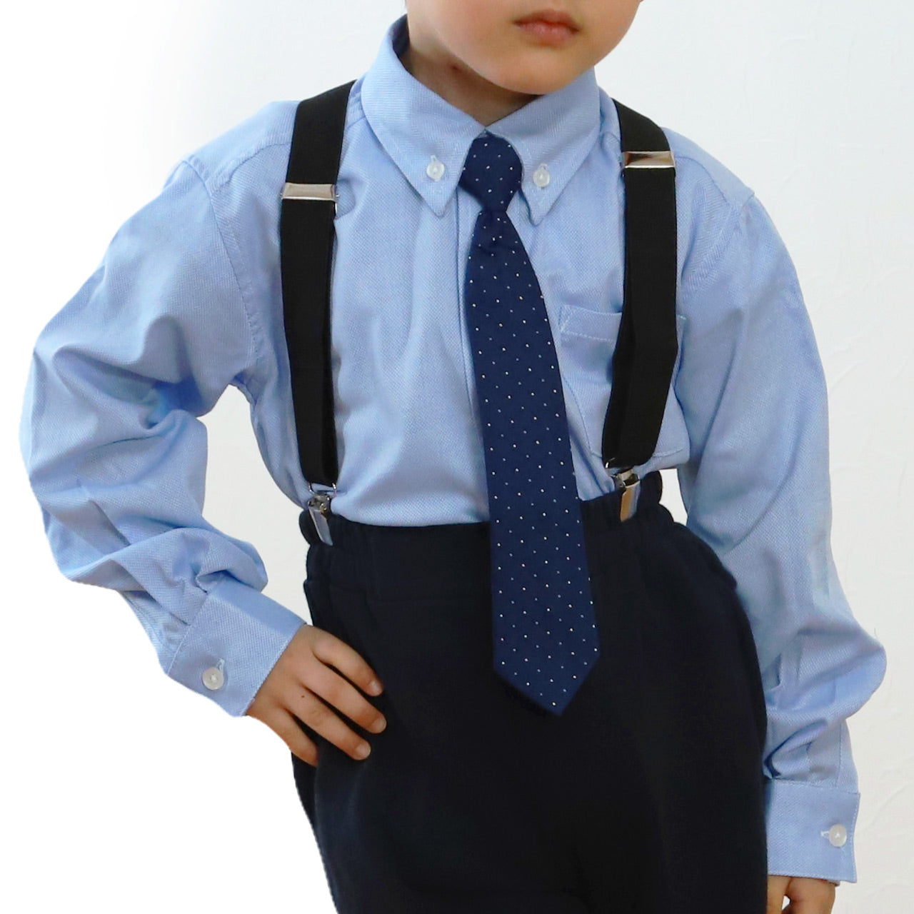 キッズ フォーマル 男の子 長袖 ボタンダウン シャツ ネクタイ 付 100cm~130cm 子供 100 110 120 130 入学式 入園式 卒園式 お受験 学校 子供服 小学生
