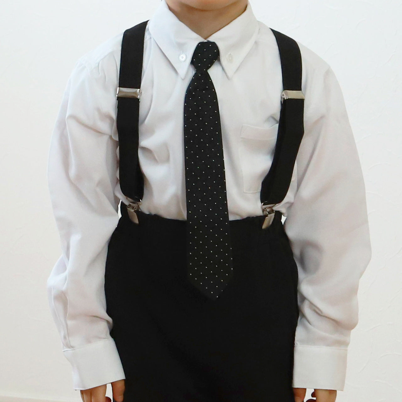 キッズ フォーマル 男の子 長袖 ボタンダウン シャツ ネクタイ 付 100cm~130cm 子供 100 110 120 130 入学式 入園式 卒園式 お受験 学校 子供服 小学生