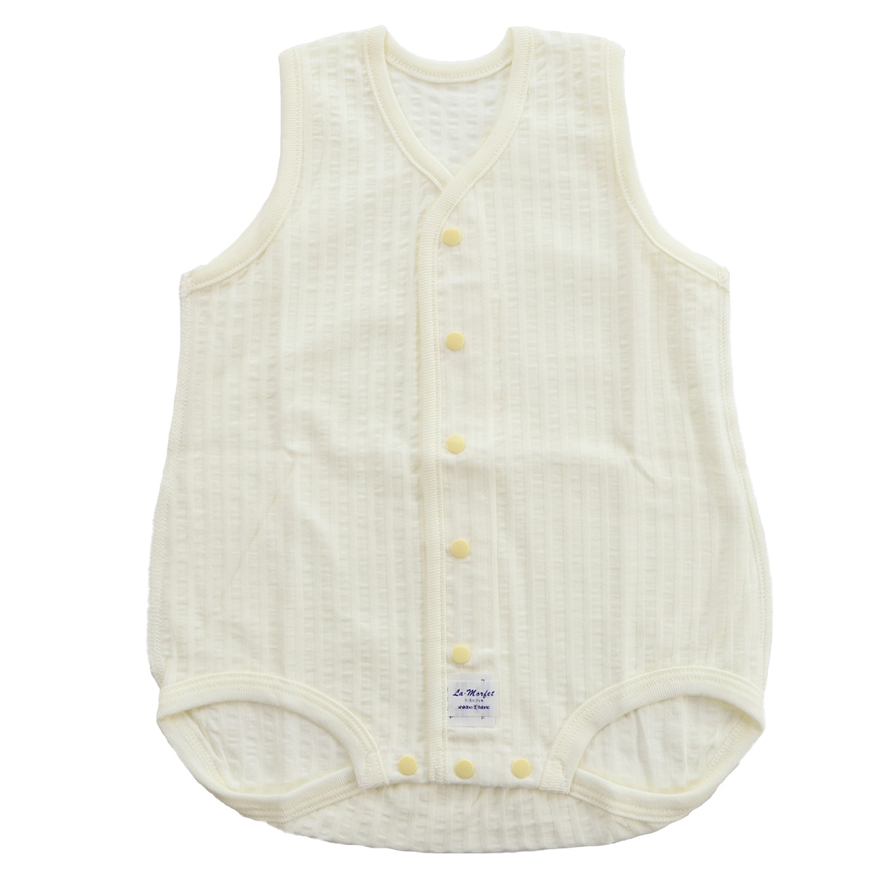 ロンパース 男の子 女の子 新生児 肌着 日本製 ラモルフェ肌着 ノースリーブ 60~80cm (前開き 綿100% 乳児 袖なし コットン 出産準備 出産祝い 下着 ギフト プレゼント)