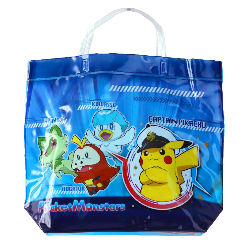 ポケットモンスター プールバッグ 手提げバッグ ポケモン ピカチュウ ニャオハ 約36×29×10cm ビーチバッグ ビニールバッグ スイムバッグ ショルダー 子供 水泳 水着入れ スポーツ サブバッグ 手提げ (在庫限り)