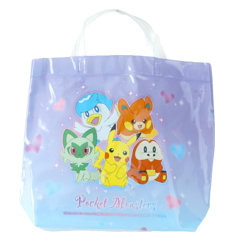 ポケットモンスター プールバッグ 手提げバッグ ポケモン ピカチュウ ニャオハ 約36×29×10cm ビーチバッグ ビニールバッグ スイムバッグ ショルダー 子供 水泳 水着入れ スポーツ サブバッグ 手提げ (在庫限り)