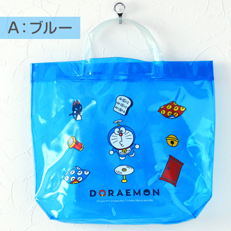 ドラえもん プールバッグ 手提げバッグ 約32×23×10cm ビーチバッグ ビニールバッグ スイムバッグ ショルダー 子供 水泳 水着入れ スポーツ サブバッグ (在庫限り)