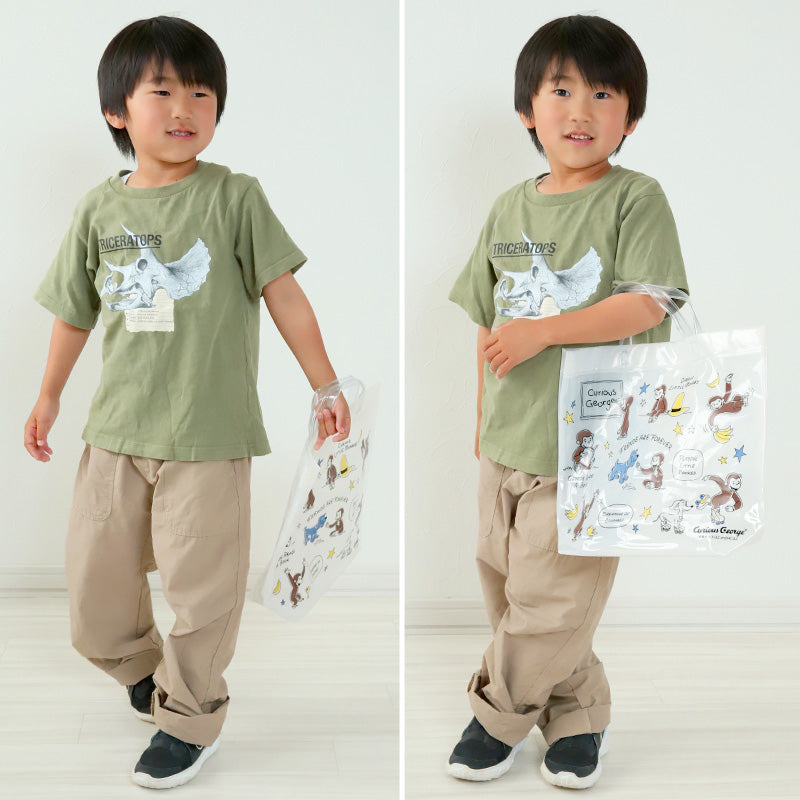 おさるのジョージ プールバッグ 手提げバッグ ジョージ 約36×29×10cm ビーチバッグ ビニールバッグ スイムバッグ ショルダー 子供 水泳 水着入れ スポーツ サブバッグ