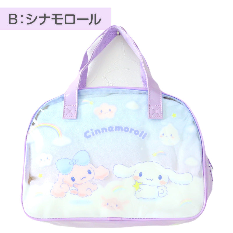 プールバッグ 手提げバッグ マイメロ クロミ シナモン 約32×23×10cm スイムバッグ ボストンバッグ 子供 キッズ 水泳 水着入れ スポーツ サブバッグ ボストン 女の子 (在庫限り)