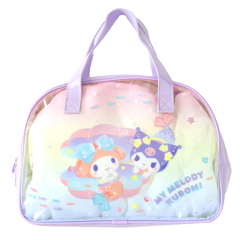 プールバッグ 手提げバッグ マイメロ クロミ シナモン 約32×23×10cm スイムバッグ ボストンバッグ 子供 キッズ 水泳 水着入れ スポーツ サブバッグ ボストン 女の子 (在庫限り)