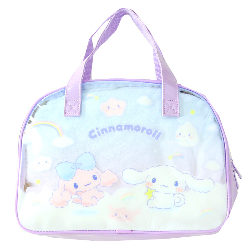 プールバッグ 手提げバッグ マイメロ クロミ シナモン 約32×23×10cm スイムバッグ ボストンバッグ 子供 キッズ 水泳 水着入れ スポーツ サブバッグ ボストン 女の子 (在庫限り)