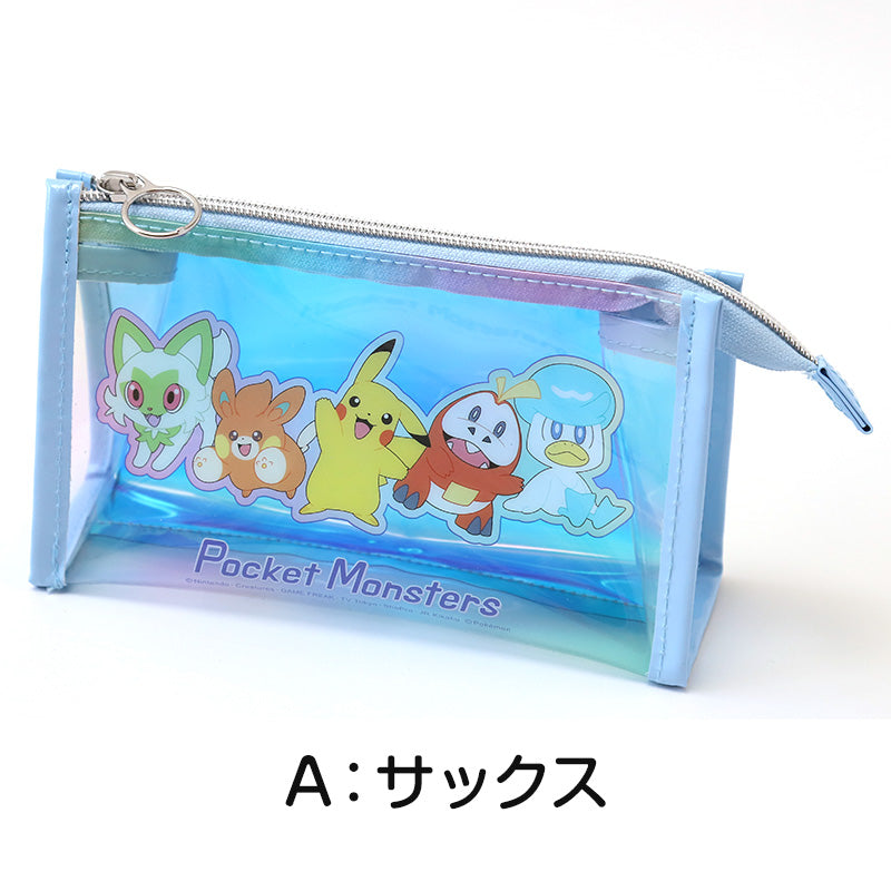 オーロラ ポーチ ポケモン キャラクター 透明 約190×120×60mm クリアポーチ 小物入れ ポーチ おしゃれ コスメ入れ 化粧ポーチ 自立 ペン入れ ペンケース 文房具 収納 持ち運び 男の子 女の子 プレゼント (在庫限り)