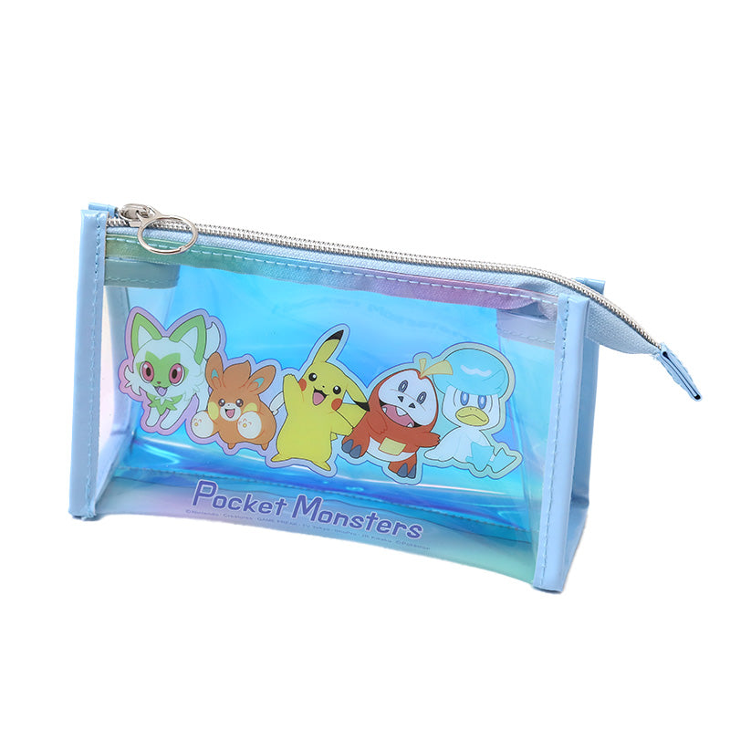 オーロラ ポーチ ポケモン キャラクター 透明 約190×120×60mm クリアポーチ 小物入れ ポーチ おしゃれ コスメ入れ 化粧ポーチ 自立 ペン入れ ペンケース 文房具 収納 持ち運び 男の子 女の子 プレゼント (在庫限り)
