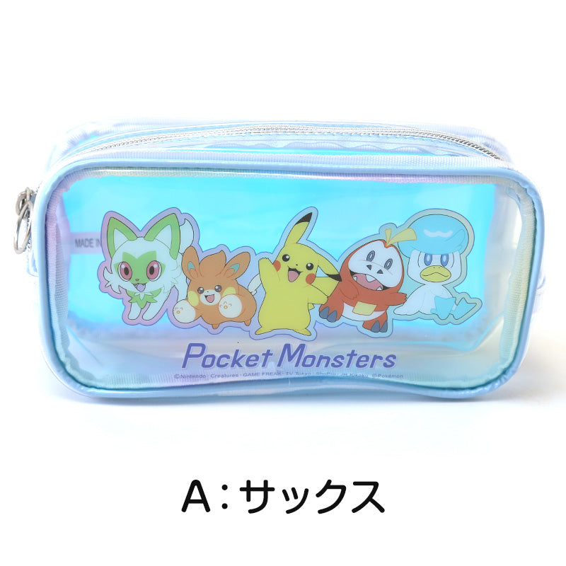 オーロラ スクエアポーチ ポケモン キャラクター 透明 約195×90×60mm クリアポーチ 小物入れ ポーチ おしゃれ コスメ入れ 化粧ポーチ 自立 ペン入れ ペンケース 文房具 収納 持ち運び 男の子 女の子 プレゼント (在庫限り)