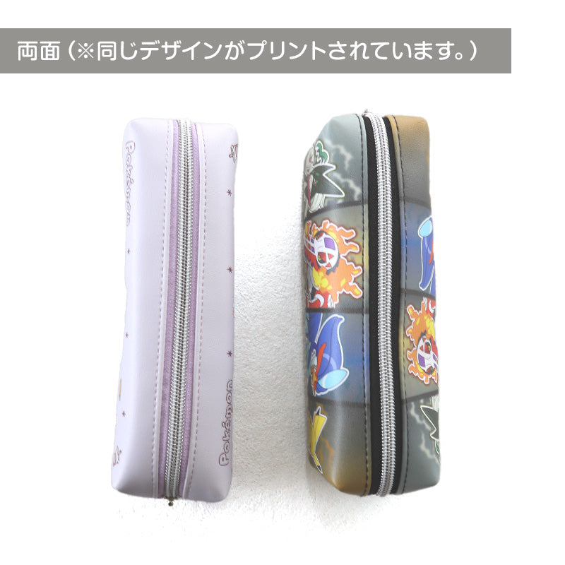 ポーチ スクエアポーチ ポケモン キャラクター 約185×60×55mm 小物入れ ポーチ おしゃれ コスメ入れ 化粧ポーチ 自立 ペン入れ ペンケース 文房具 ミニ財布 小銭入れ 収納 持ち運び 男の子 女の子 プレゼント (在庫限り)