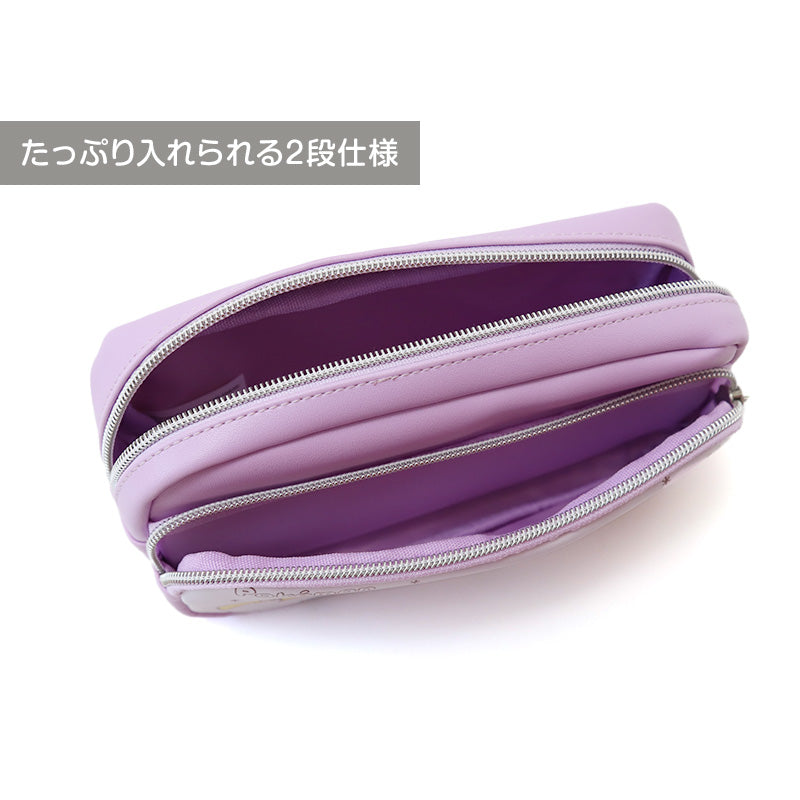 ポーチ 大きめ 大容量 2段ポーチ ポケモン キャラクター 約195×95×35mm 小物入れ ポーチ おしゃれ コスメ入れ 化粧ポーチ 自立 ペン入れ ペンケース 文房具 収納 持ち運び 男の子 女の子 プレゼント (在庫限り)