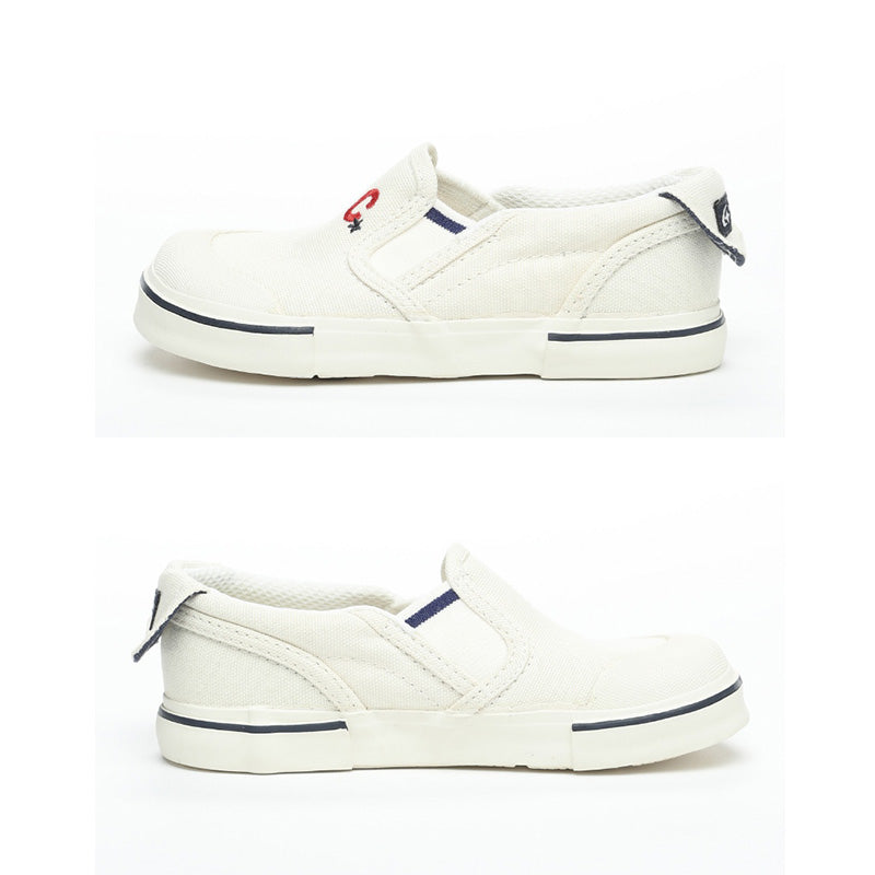 キッズスニーカー 通園 通学 子供 白 紺 学校 子供靴 ムーンスター 14cm~21cm CR ST14 moonstar 保育園 幼稚園 小学校 通学履き 抗菌防臭 撥水 (取寄せ)
