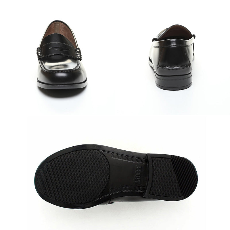 ローファー 本革 男子 メンズ 学生靴 通学靴 通学履き 外履き スクールシューズ 21.5cm~30cm ムーンスター moonstar 学校 中学校 高校 ジュニア 靴 黒 3E 冠婚葬祭 (送料無料) (取寄せ)