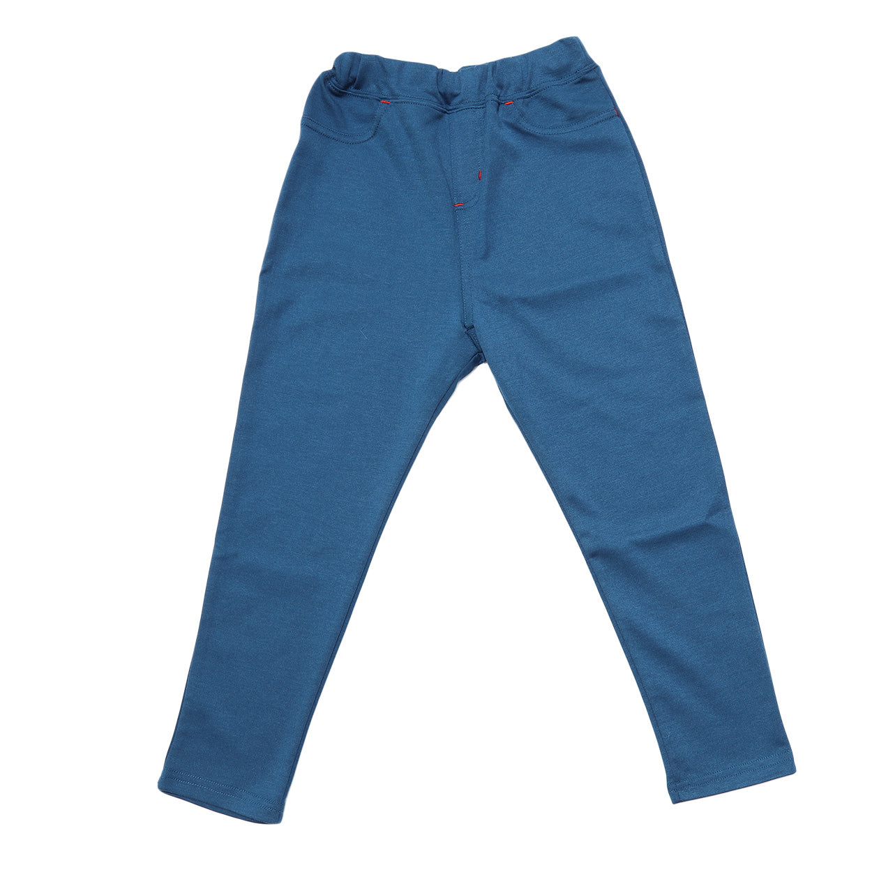キッズ ストレッチパンツ ロング 無地 フィット のびる 動きやすい スキニー 綿素材 ジュニア 腰ゴム 110~130cm (子供服 男の子 女の子 ズボン ボトムス 伸縮性 伸び縮み 綿混 おでかけ 110 120 130) (在庫限り)