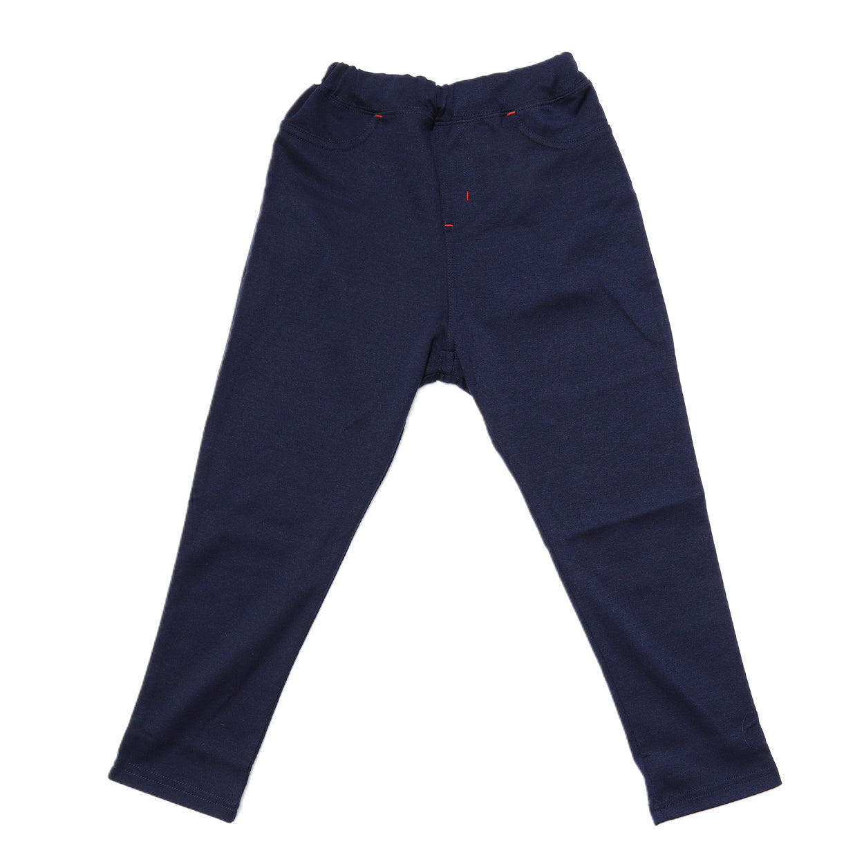 キッズ ストレッチパンツ ロング 無地 フィット のびる 動きやすい スキニー 綿素材 ジュニア 腰ゴム 110~130cm (子供服 男の子 女の子 ズボン ボトムス 伸縮性 伸び縮み 綿混 おでかけ 110 120 130) (在庫限り)