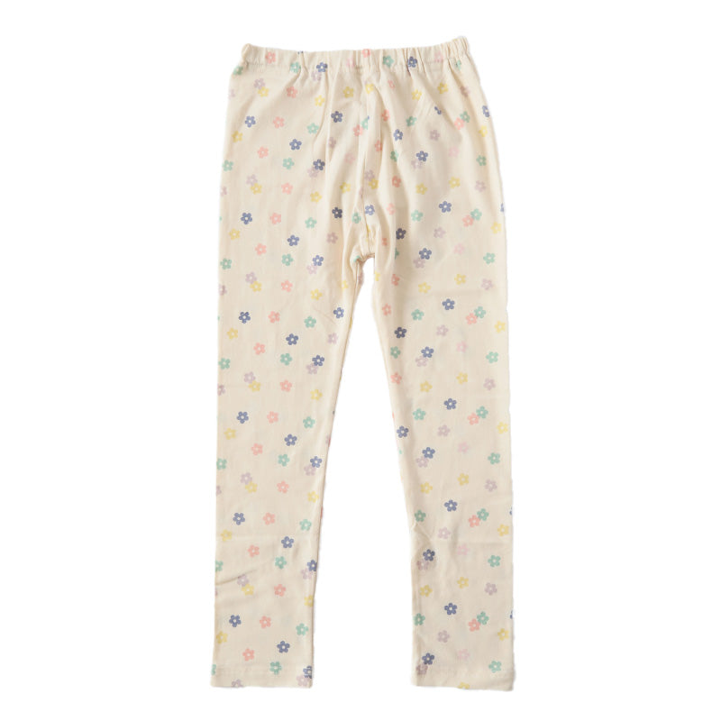 キッズ レギンス ストレッチパンツ 長ズボン かわいい 総柄 子供服 男の子 女の子 100~130cm 子供 子ども ボトムス ストレッチ パンツ ロングパンツ 綿混 コットン ズボン 100 110 120 130 (在庫限り)