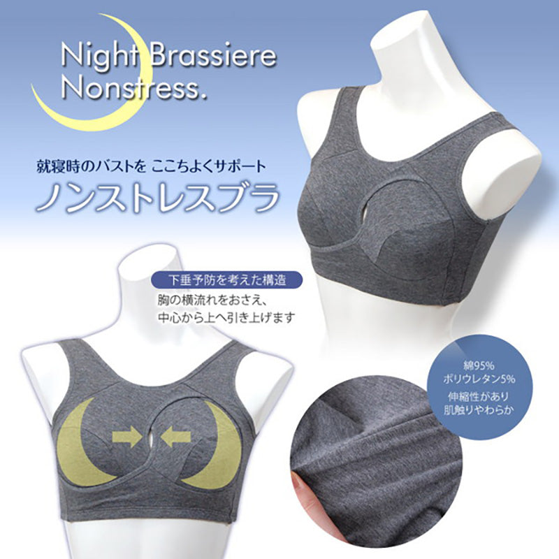 ナイトブラ おやすみブラ 綿 レディース ノンワイヤーブラ M~4L 夜用ブラ 寝るとき ブラジャー 締め付けない 食い込まない インナー 下着 リラックス 大きいサイズ 3l 4l (在庫限り)