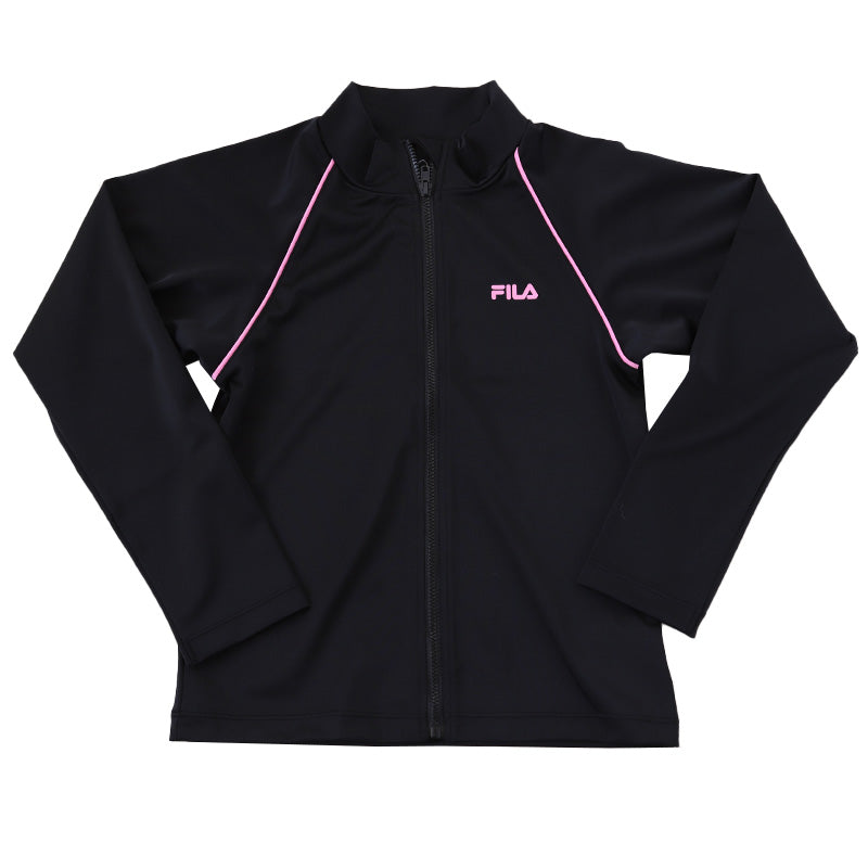 ラッシュガード ジュニア キッズ FILA 長袖 130cm~170cm フィラ スクール 水着 女の子 男の子 子供 スク水 プール 紫外線対策 uvカット 水泳 学校 130 140 150 160 (送料無料) (在庫限り)