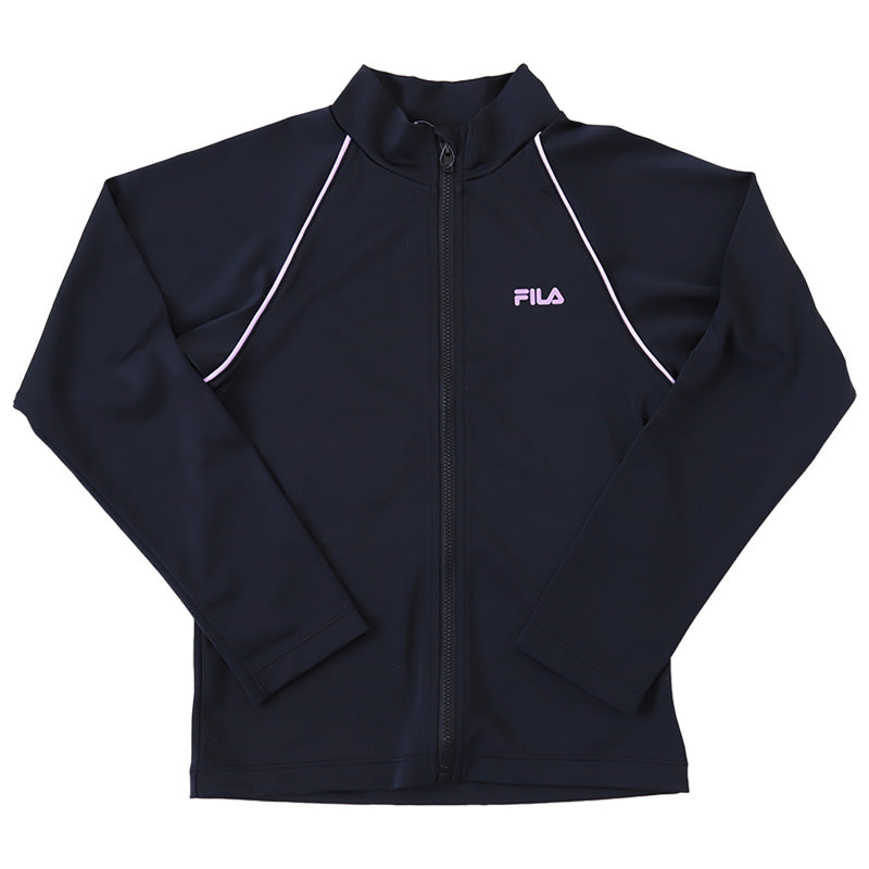 ラッシュガード ジュニア キッズ FILA 長袖 130cm~170cm フィラ スクール 水着 女の子 男の子 子供 スク水 プール 紫外線対策 uvカット 水泳 学校 130 140 150 160 (送料無料) (在庫限り)