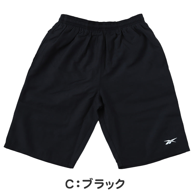 スクール水着 男の子 サーフパンツ キッズ シンプル Reebok 130cm~170cm ミドル丈 水泳 海 プール 男児 男子 ジュニア 海パン 黒 紺 (在庫限り)