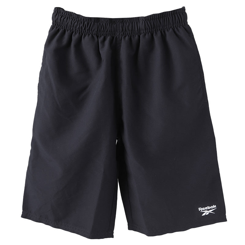 スクール水着 男の子 サーフパンツ キッズ シンプル Reebok 130cm~170cm ミドル丈 水泳 海 プール 男児 男子 ジュニア 海パン 黒 紺 (在庫限り)