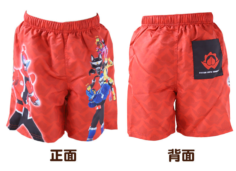 ドンブラザーズ サーフパンツ 子供 水着 男の子 海水パンツ 海パン 100~120cm 子ども キッズ 100 110 120 戦隊ヒーロー 暴太郎戦隊ドンブラザーズ ドンモモタロウ 水泳 プール (在庫限り)