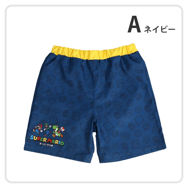 水着 男の子 キッズ 子供 海パン サーフパンツ マリオ スーパーマリオ 海水パンツ キャラクター 110~130cm 子ども 120 130 ジュニア スイムウェア 水泳 学校 授業 海水浴 マリンスポーツ (在庫限り)