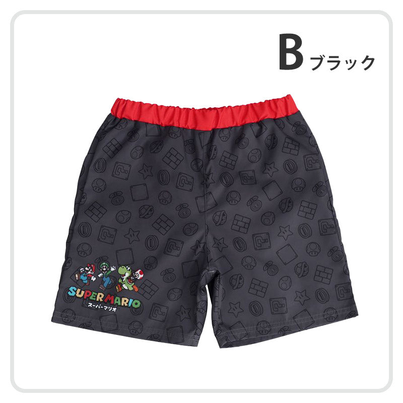 水着 男の子 キッズ 子供 海パン サーフパンツ マリオ スーパーマリオ 海水パンツ キャラクター 110~130cm 子ども 120 130 ジュニア スイムウェア 水泳 学校 授業 海水浴 マリンスポーツ (在庫限り)
