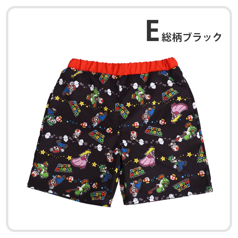 水着 男の子 キッズ 子供 海パン サーフパンツ マリオ スーパーマリオ 海水パンツ キャラクター 110~130cm 子ども 120 130 ジュニア スイムウェア 水泳 学校 授業 海水浴 マリンスポーツ (在庫限り)