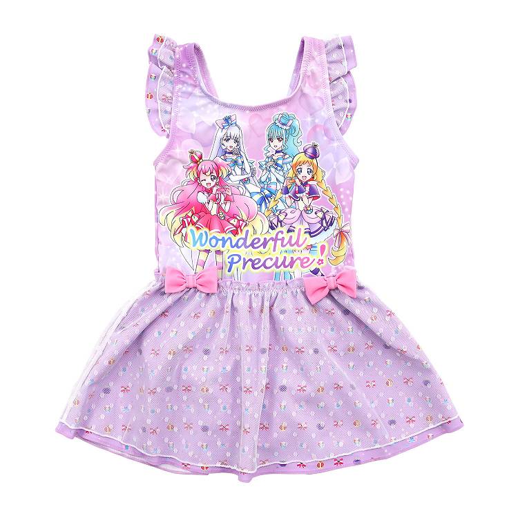 プリキュア 水着 女の子 キッズ ワンピース水着 わんだふるぷりきゅあ! 100cm~120cm 子供 女児 子ども 100 110 120 水泳 プール わんだふるプリキュア (送料無料)