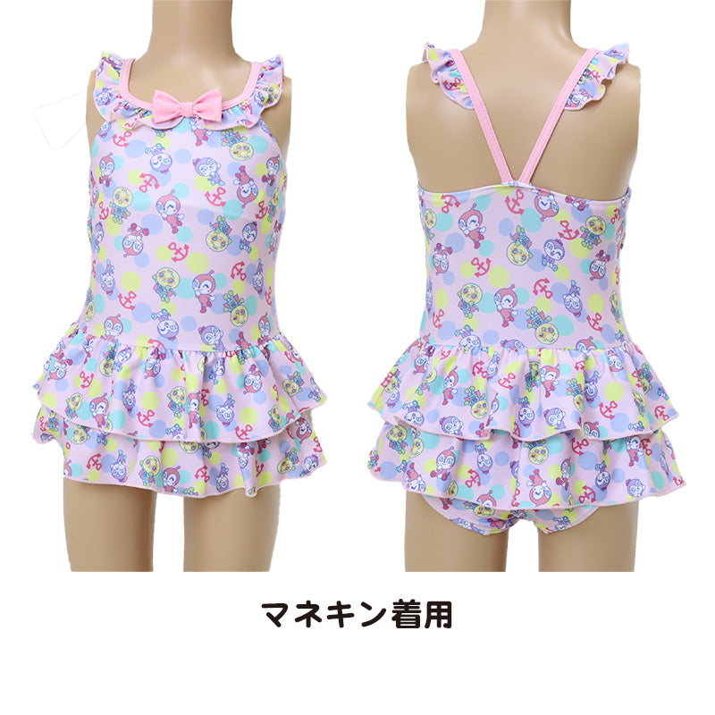 アンパンマン 水着 女の子 ワンピース キッズ 子供 100cm・110cm (子ども 100 110 かわいい 水泳 プール あんぱんまん ドキンちゃん それいけアンパンマン) (送料無料) (在庫限り)