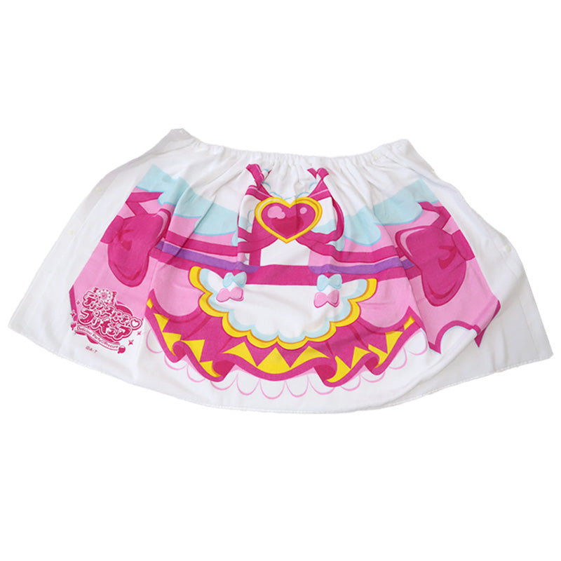 プリキュア ラップタオル キッズ 子供 巻きタオル 女の子 プールタオル 綿100% 60cm (バスタオル プール スイミング 子供用 着替えタオル 子ども デリシャスパーティ オールスターズ キャラクター) (在庫限り)