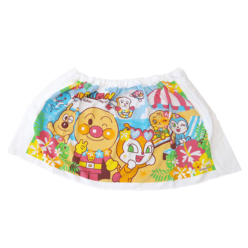 巻きタオル(顔料プリント) アンパンマン 綿100% 60cm (子供 アンパンマン バスタオル プール 水泳 男児 男子 女児 女子 キャラクター) (在庫限り)