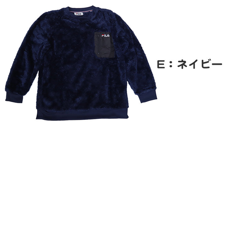 スウェットトップス レディース FILA モコモコ M/L/LL スウェット トレーナー レディース シャギー FILA 暖かい トップス 毛 モコモコ 冬 長袖 ポケット ファスナー (在庫限り)
