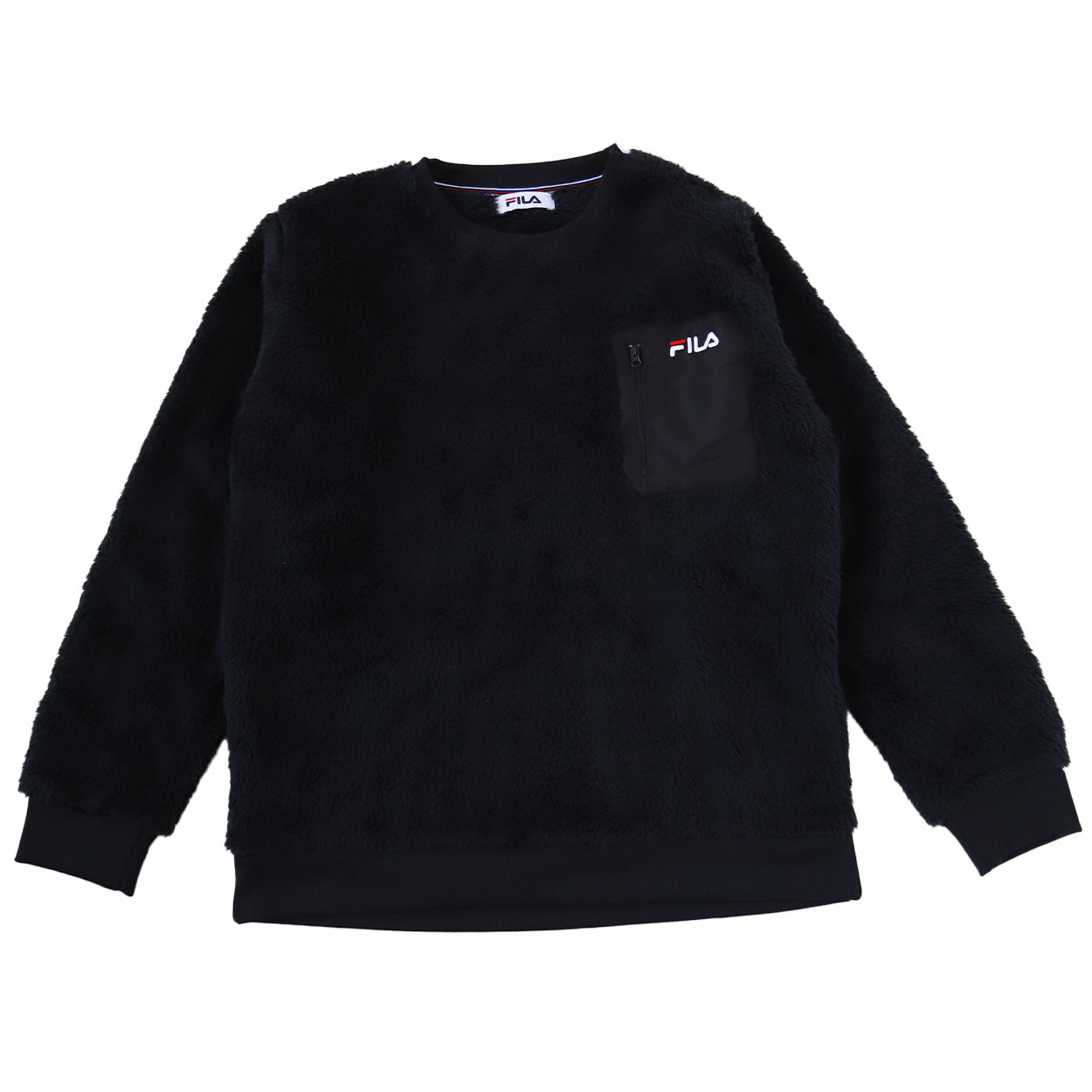スウェットトップス レディース FILA モコモコ M/L/LL スウェット トレーナー レディース シャギー FILA 暖かい トップス 毛 モコモコ 冬 長袖 ポケット ファスナー (在庫限り)