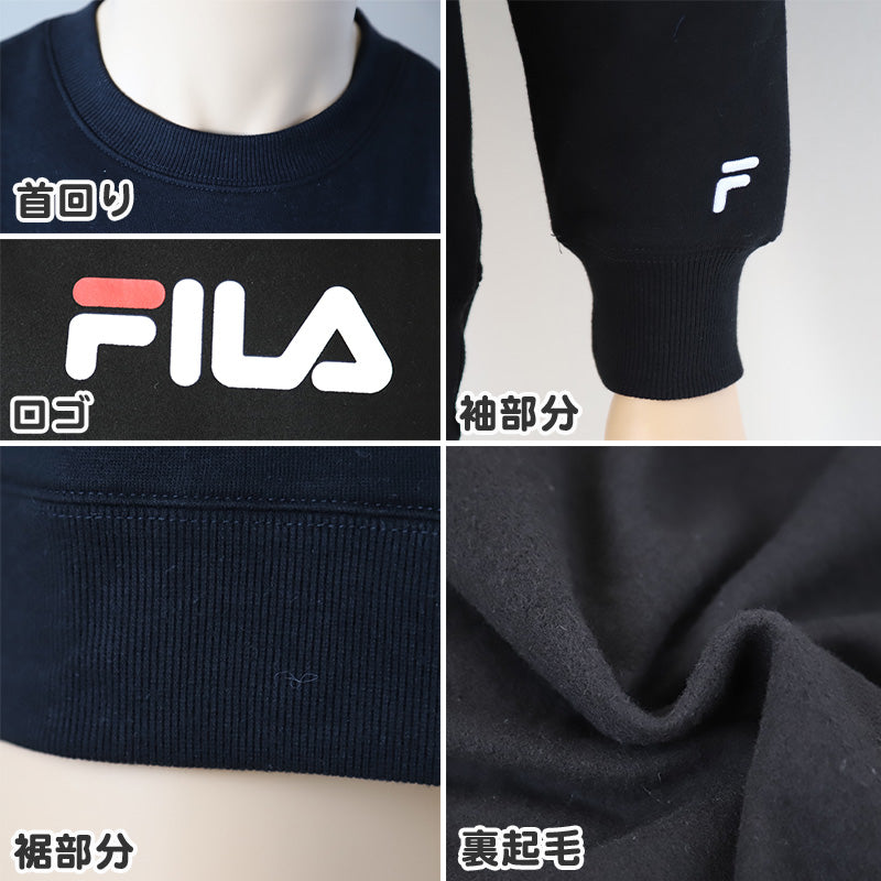 レディース トレーナー 裏起毛 スウェット シャツ 冬 長袖 FILA フィラ M~LL トップス 女性 女子 冬服 暖かい あったか ロゴ カジュアル シンプル (在庫限り)