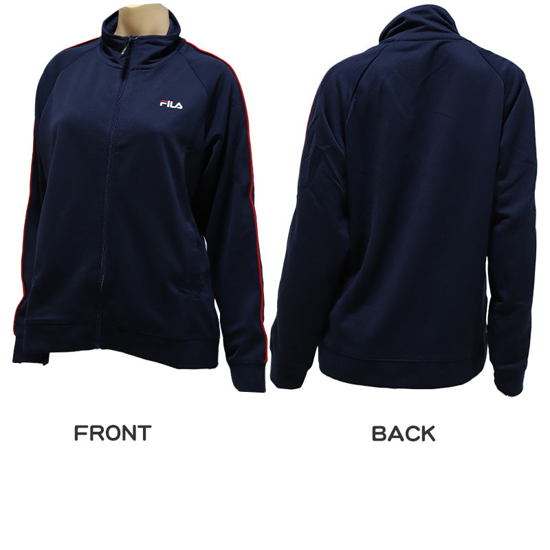 フィラ ジャージ ジャケット レディース スポーツ トレーニングウェア M~LL (アウター FILA スタンダード 運動着 M L LL 普通 トラックジャケット ブラック ネイビー グレー) (在庫限り)