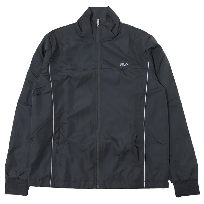 ウインドブレーカー メンズ フリース FILA M L LL ジャケット スポーツ 上着 裏起毛 暖かい トップス ファスナー フルジップ フィラ 紺 黒 灰 長袖 紫外線 反射材 夜 (送料無料) (在庫限り)