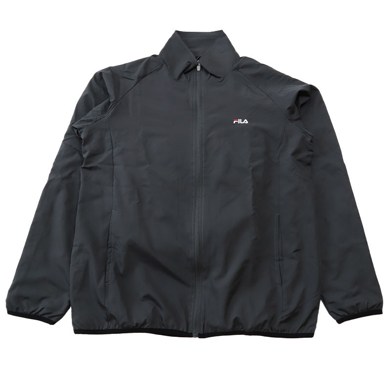 ウインドブレーカー トップス メンズ FILA 裏起毛 M L LL ( ジャケット スタンド スポーツ ハイネック 上着 暖かい ファスナー フルジップ FILA 紺 黒 長袖 紫外線 シャカシャカ ) (在庫限り)
